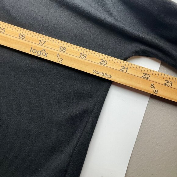 Emily HSU Small Black Open Back Long Sleeve Top Made USA Athleisure Minimalist - Picture 4 of 8